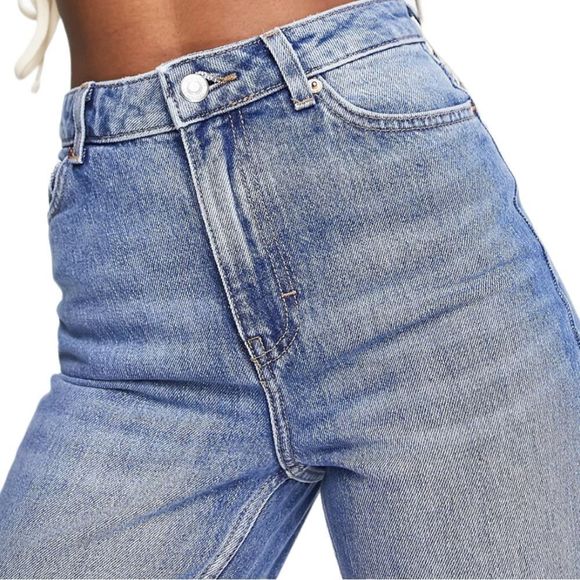 Topshop Blue High Rise Women Jeans - Picture 3 of 10